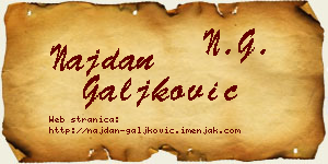 Najdan Galjković vizit kartica